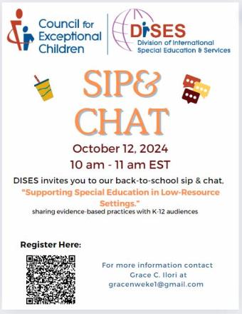 sip and chat flyer