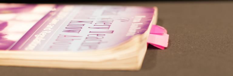 Standards book with post-it notes