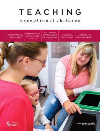 Cover of Teaching Exceptional Children 58.1