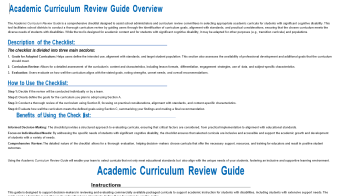 Academic Curriculum Review Guide